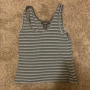 Express Monochrome Striped Tank Top